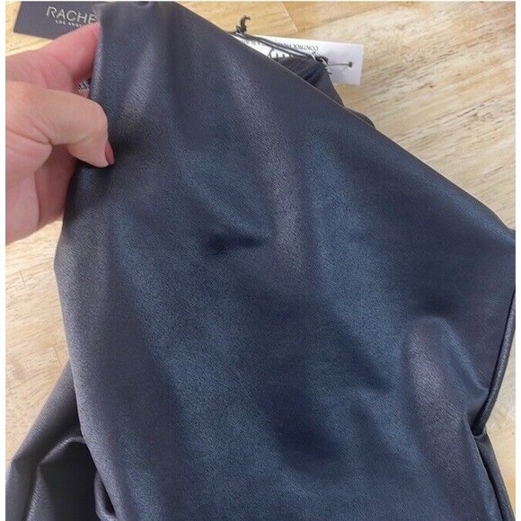 Rachel Zoe Solid Black Tummy Control Seamed Ponte Leggings XL Sexy Sleek Biker - Picture 7 of 12